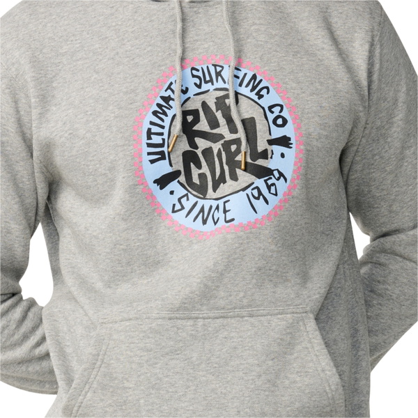 2026 Rip Curl Mens Streamline Hoodie 0CRMFL - Grey Heather